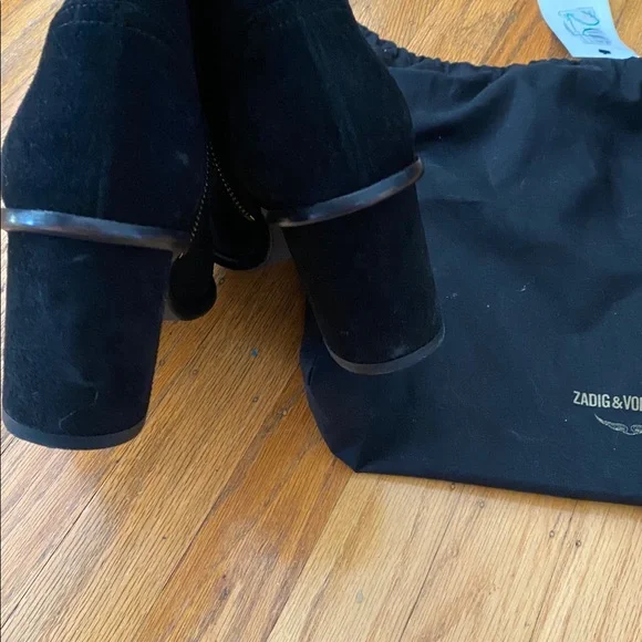 Zadig & Voltaire Lena Suede Elastic Boots in Black - Picture 6 of 10